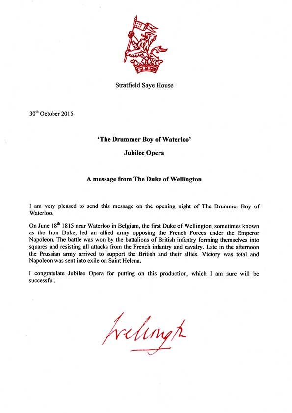 Letter From The Duke of Wellington - Stratfield Saye House